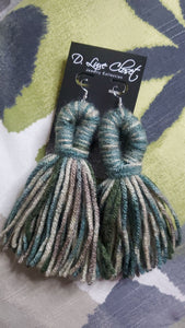 Kinda Camo Keyhole Yarn Earrings